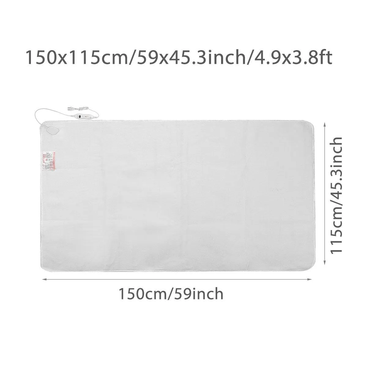 110V Electric Heated Flannel Blanket 3 Gears Winter Cover Heater For Single/Double Person