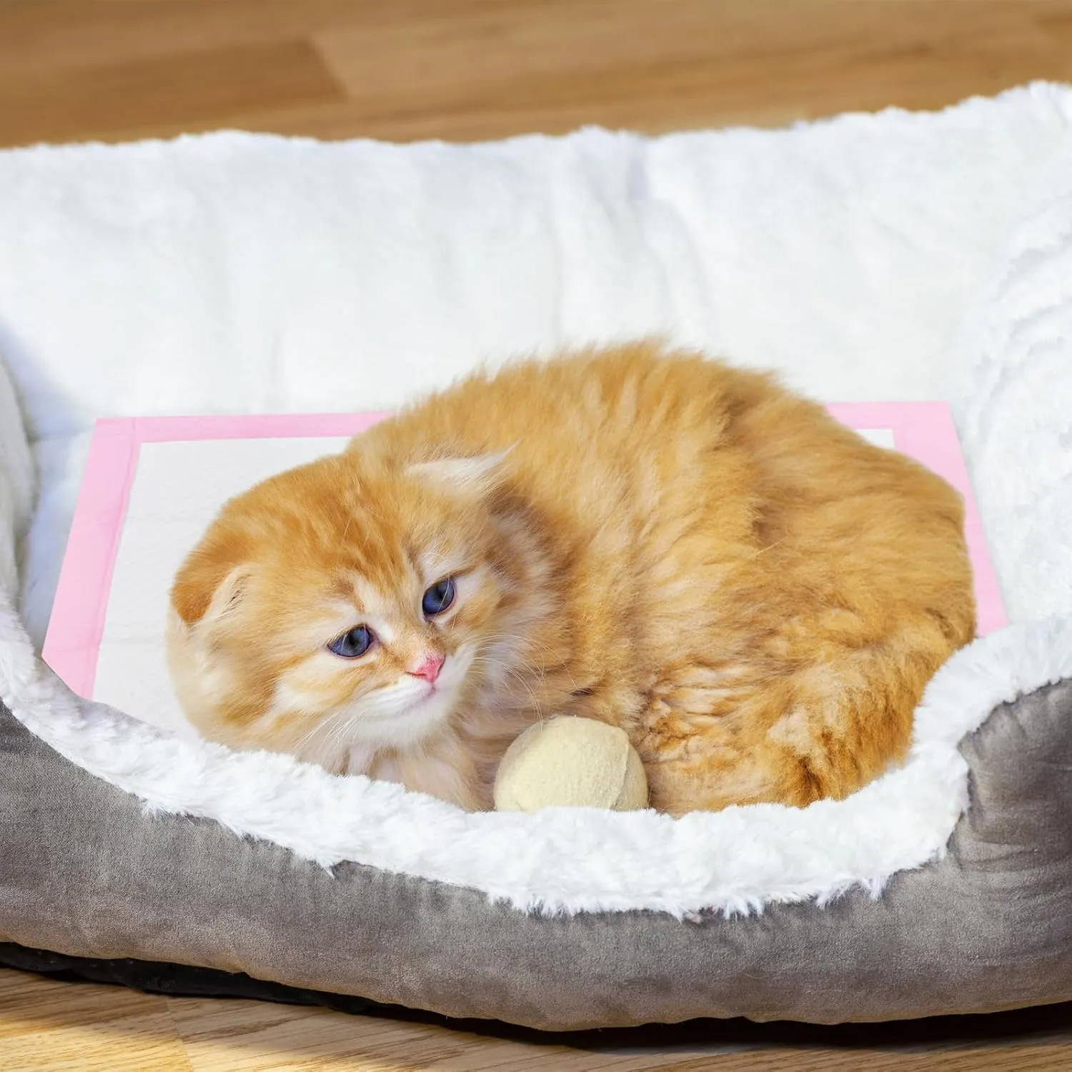 17" x 13" Pet Pads for Dogs Pee Training, Disposable Underpads with Super Absorbent and Ultra Leak Proof for Puppy Cat Potty Control, Quick Dry Design for Incontinence -Pink(25 Count)