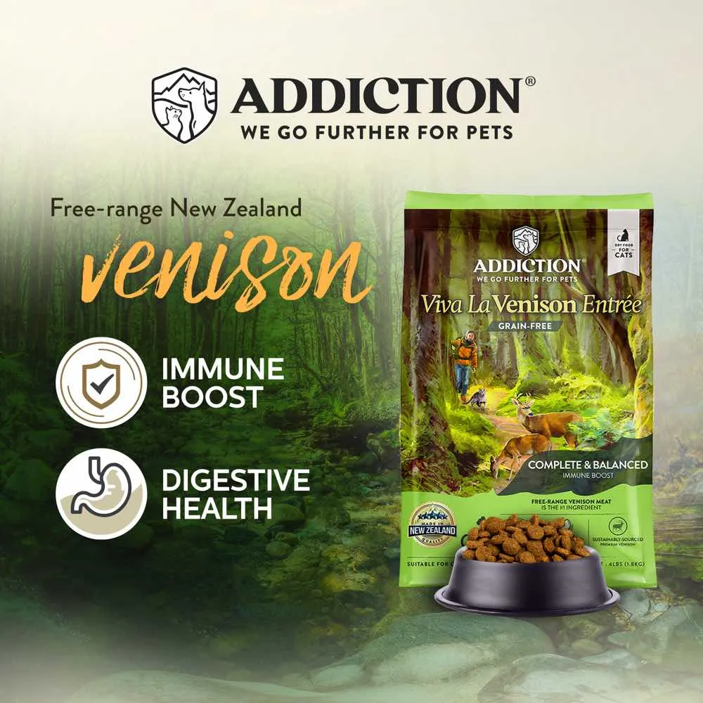 25% OFF (Exp Dec24): Addiction Viva La Venison Grain-Free Dry Cat Food