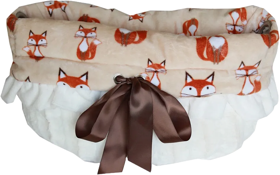 3-in-1 Reversible Snuggle Bugs Pet Bed, Bag & Car Seat for Dogs, Puppies, Cats – 'Foxy' Style | Versatile All-in-One Solution