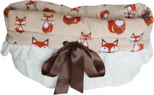 3-in-1 Reversible Snuggle Bugs Pet Bed, Bag & Car Seat for Dogs, Puppies, Cats – 'Foxy' Style | Versatile All-in-One Solution