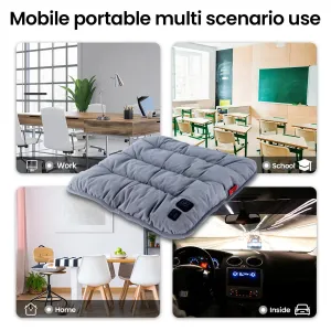 Adjustable temperature electric heated chair pad
