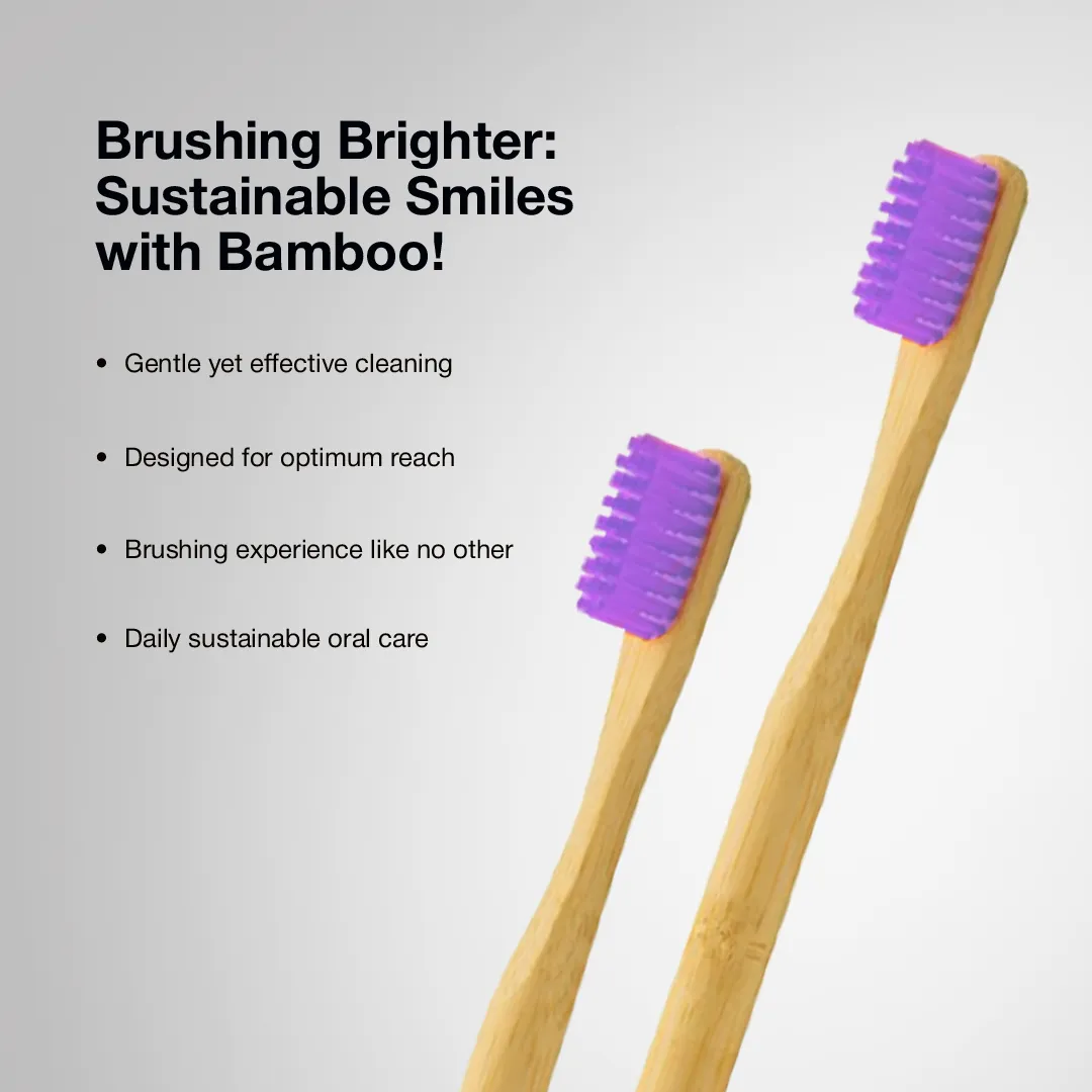 Bamboo Toothbrush ORBY PLUS for Adults | Biodegradable, Soft Bristles & Ergonomic Design