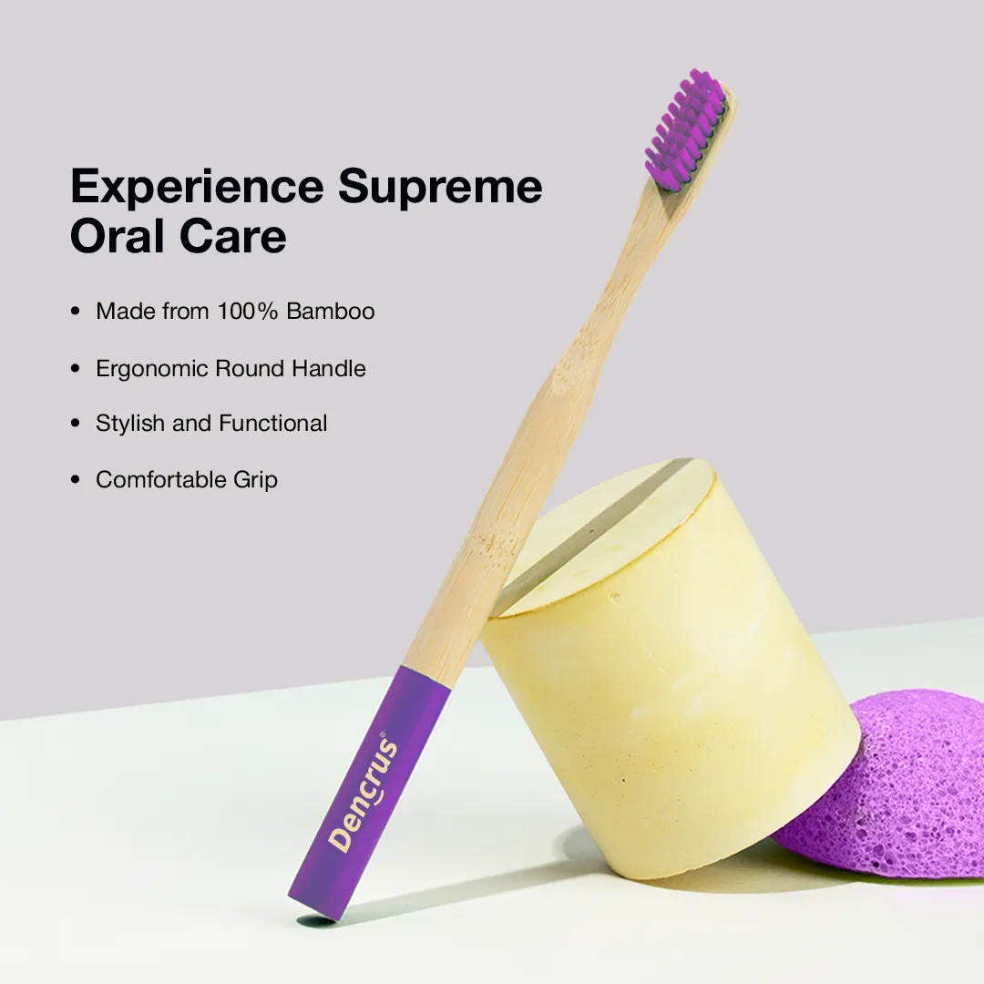 Bamboo Toothbrush ORBY PLUS for Adults | Biodegradable, Soft Bristles & Ergonomic Design