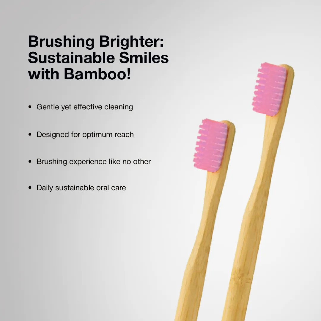 Bamboo Toothbrush ORBY PLUS for Adults | Biodegradable, Soft Bristles & Ergonomic Design