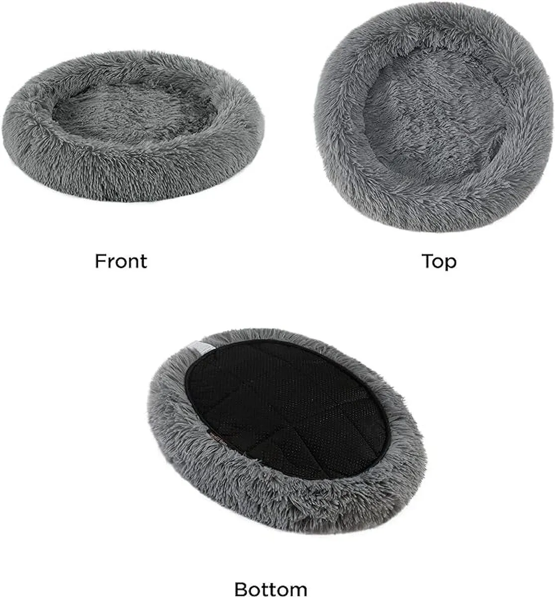 Best Friends by Sheri Grey Donut Bed in Shag Fur 21" x 19"