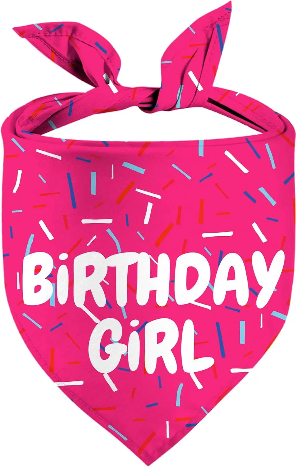 Birthday Girl Dog Bandanas 1 Pack, Pink Dog Scarfs for Puppy, Pet Scarves HBD Bandanas for Small Medium Large Dogs (Birthday Girl, One Size)