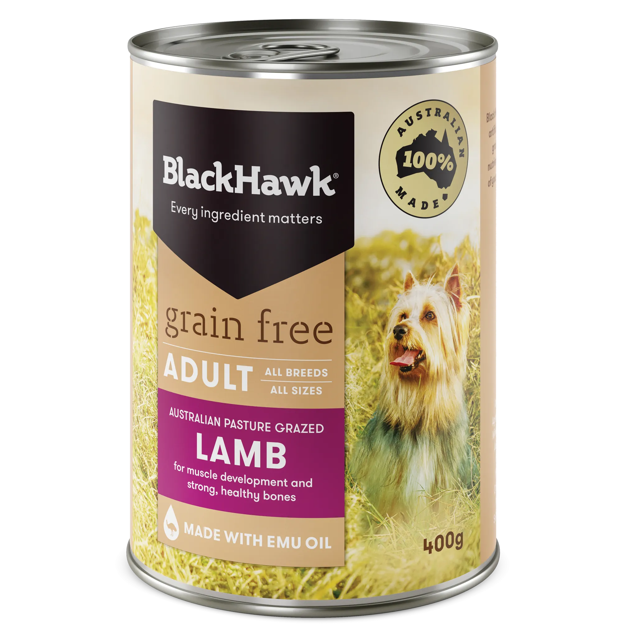 Black Hawk - Grain Free Lamb Dog Wet Food (400g)