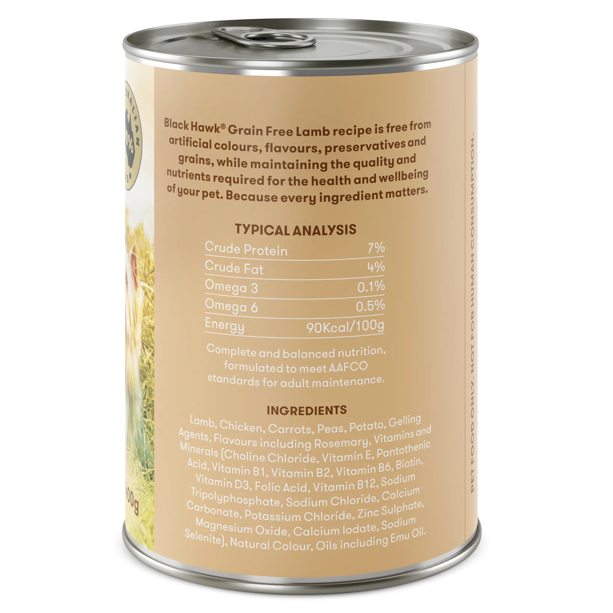 Black Hawk - Grain Free Lamb Dog Wet Food (400g)