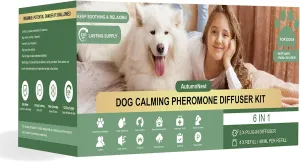 Calming Pheromone Diffuser for Dogs, Plug-in   3 Refills Kit, Supports Relaxed Behavior, Helps Ease Stress, Anxiety, Barking, Fear During Loud Events, Separation, Travel, 90 Days Non-Toxic Care