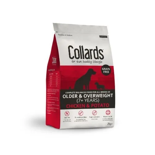 Collards Grain Free Hypoallergenic Older/Overweight Chicken and Potato Dry Dog Food - 2kg