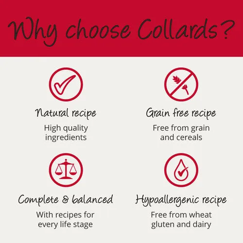 Collards Grain Free Hypoallergenic Older/Overweight Chicken and Potato Dry Dog Food - 2kg