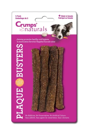 Crumps' Naturals 4.5" Plaque Busters Dog Dental Hard Chews - 5 Pack