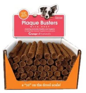 Crumps' Naturals 7" Plaque Buster with Beef Dog Dental Hard Chews - 50 ct BULK