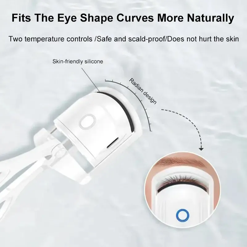 Curls with a portable electric heated comb eyelash curler Heated eyelash