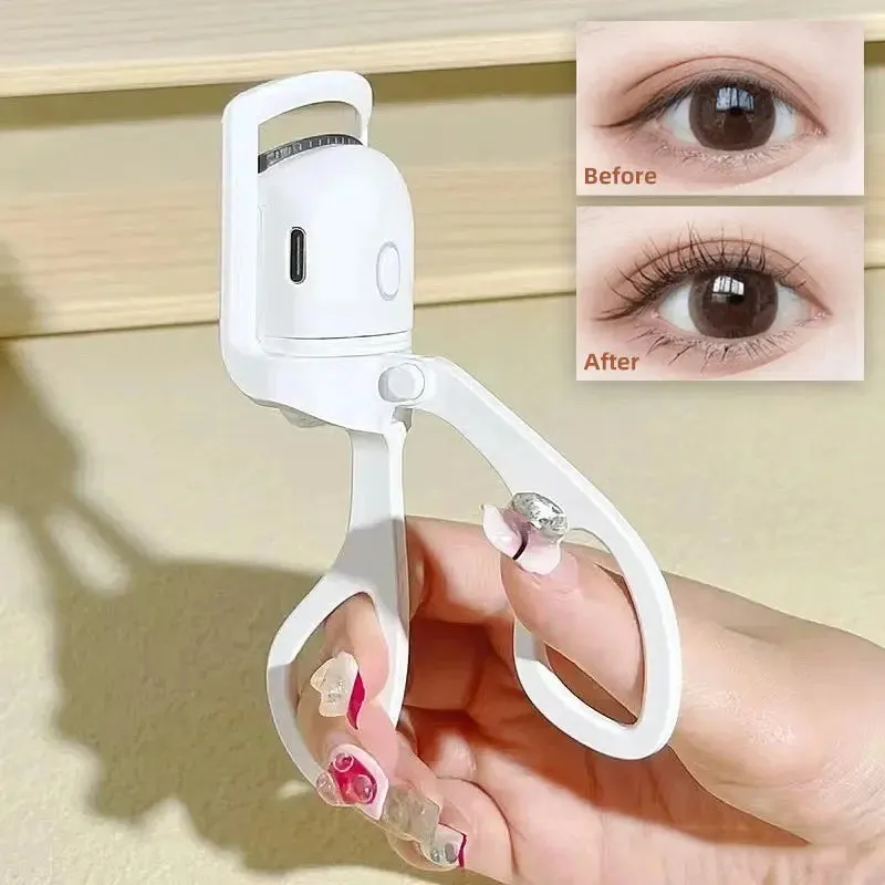 Curls with a portable electric heated comb eyelash curler Heated eyelash