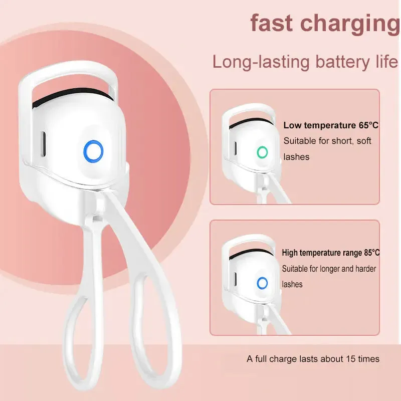Curls with a portable electric heated comb eyelash curler Heated eyelash