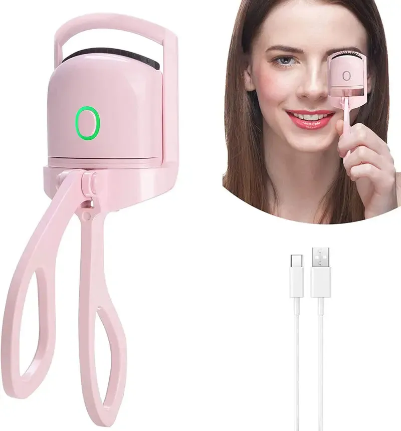 Curls with a portable electric heated comb eyelash curler Heated eyelash