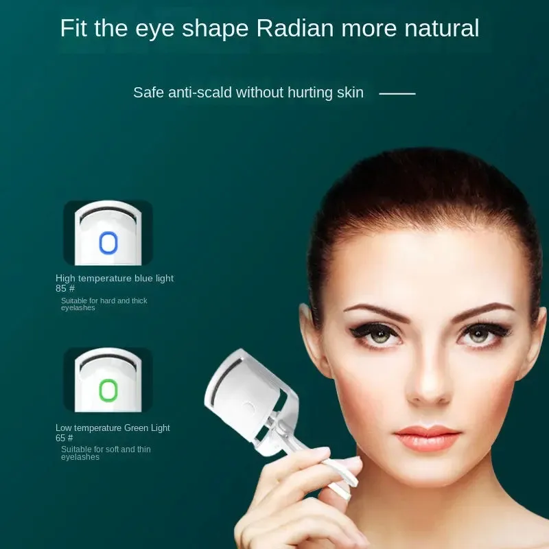 Curls with a portable electric heated comb eyelash curler Heated eyelash