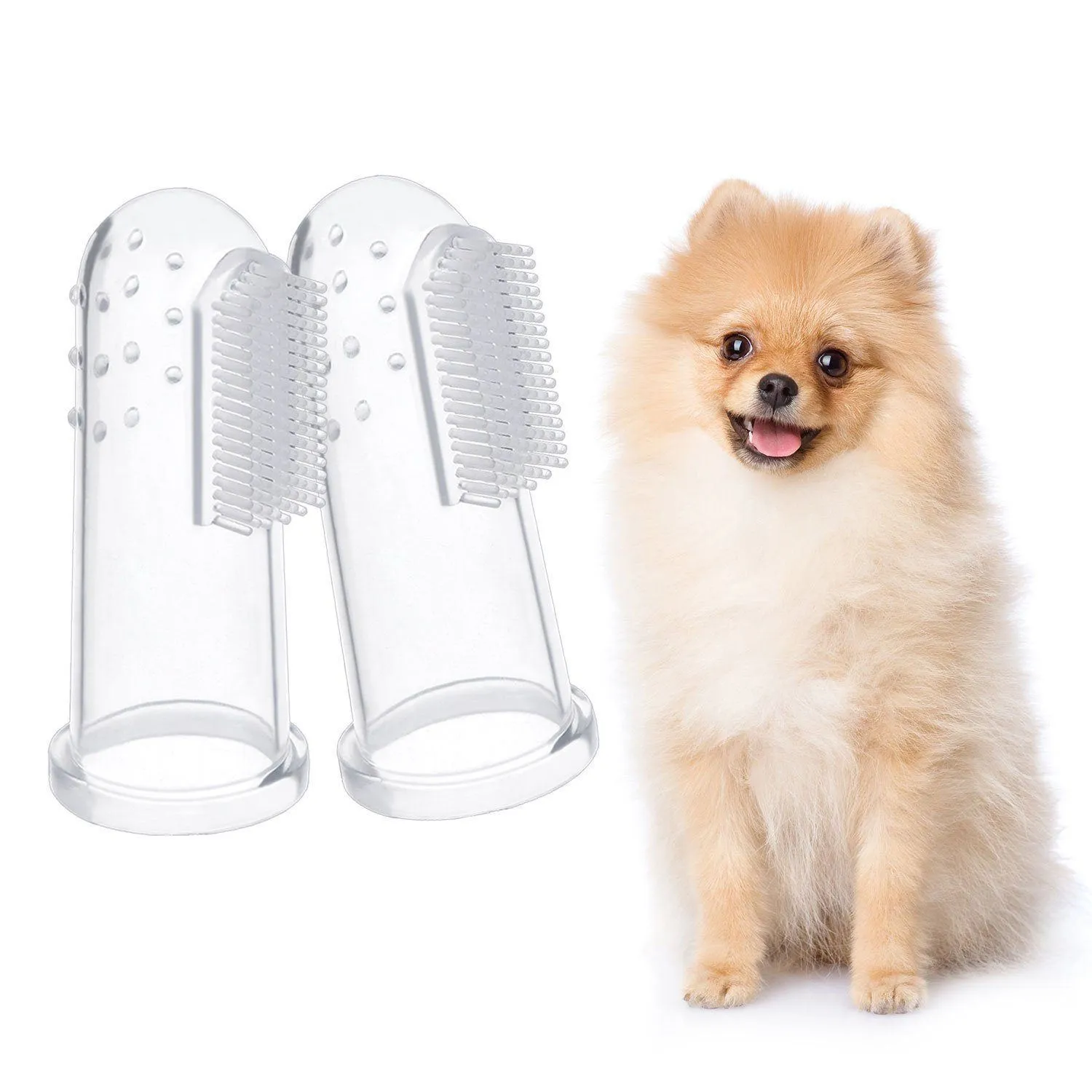 Dog Cat Soft Finger Toothbrush, 6 packs
