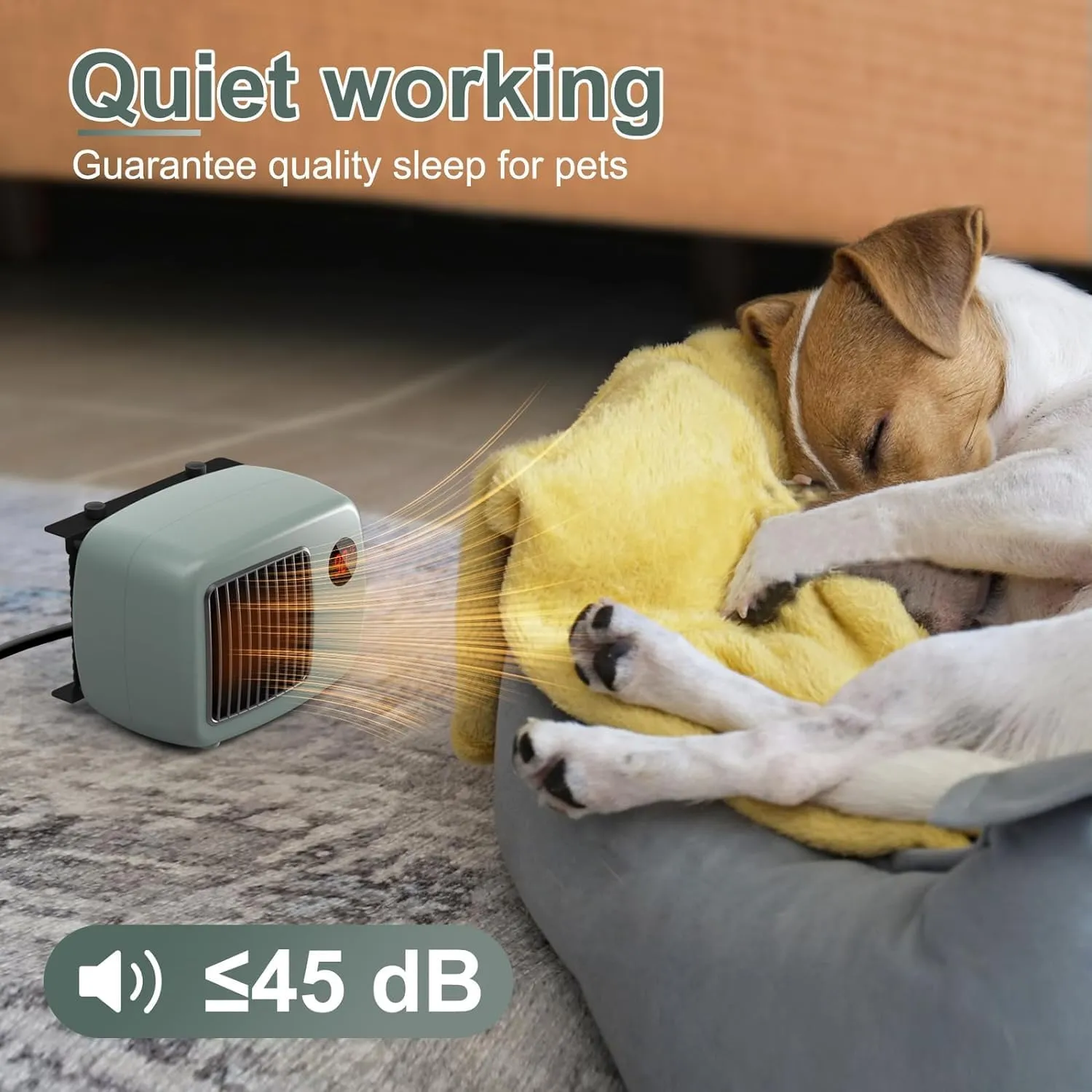 Dog House Heater for Outdoor & Indoor Use - 600W/300W Safe & Efficient Heating for Pet Houses, Chicken Coops, Rabbit Hutches - Wall-Mounted Design with Overheat Protection & Anti-Chew Cord (grey)