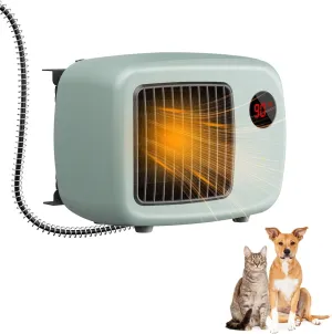 Dog House Heater for Outdoor & Indoor Use - 600W/300W Safe & Efficient Heating for Pet Houses, Chicken Coops, Rabbit Hutches - Wall-Mounted Design with Overheat Protection & Anti-Chew Cord (grey)