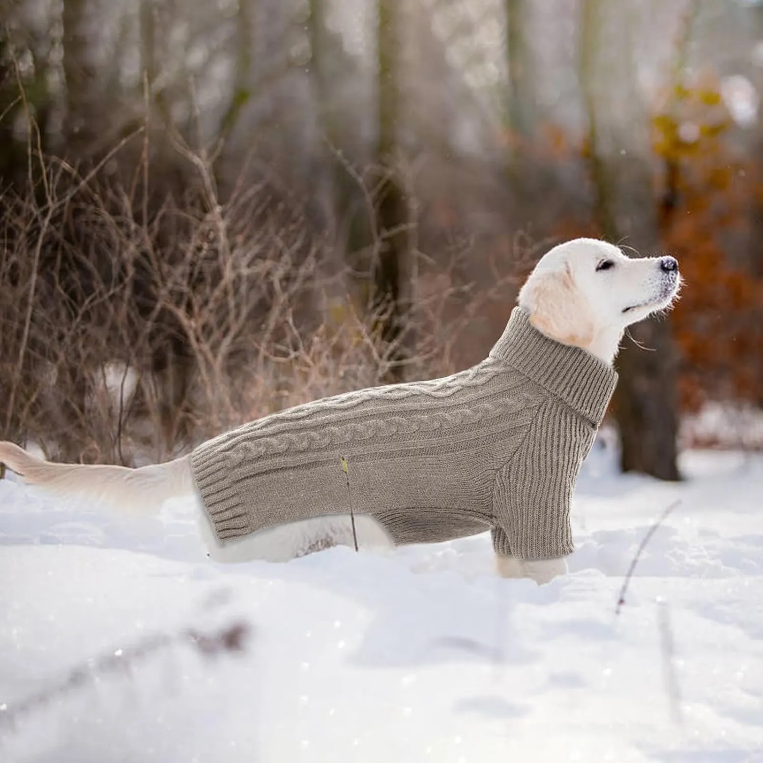 Dog Sweater Pet Dog Sweaters for Large Dogs Girl Boy Dog Christmas Sweater Classic Dog Turtleneck Knitwear Dog Thanksgiving Outfit Warm Dog Winter Clothes for Chihuahua, Bulldog, Dachshund, Pug
