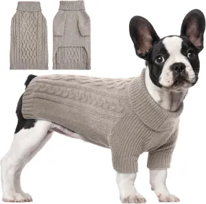 Dog Sweater Pet Dog Sweaters for Large Dogs Girl Boy Dog Christmas Sweater Classic Dog Turtleneck Knitwear Dog Thanksgiving Outfit Warm Dog Winter Clothes for Chihuahua, Bulldog, Dachshund, Pug