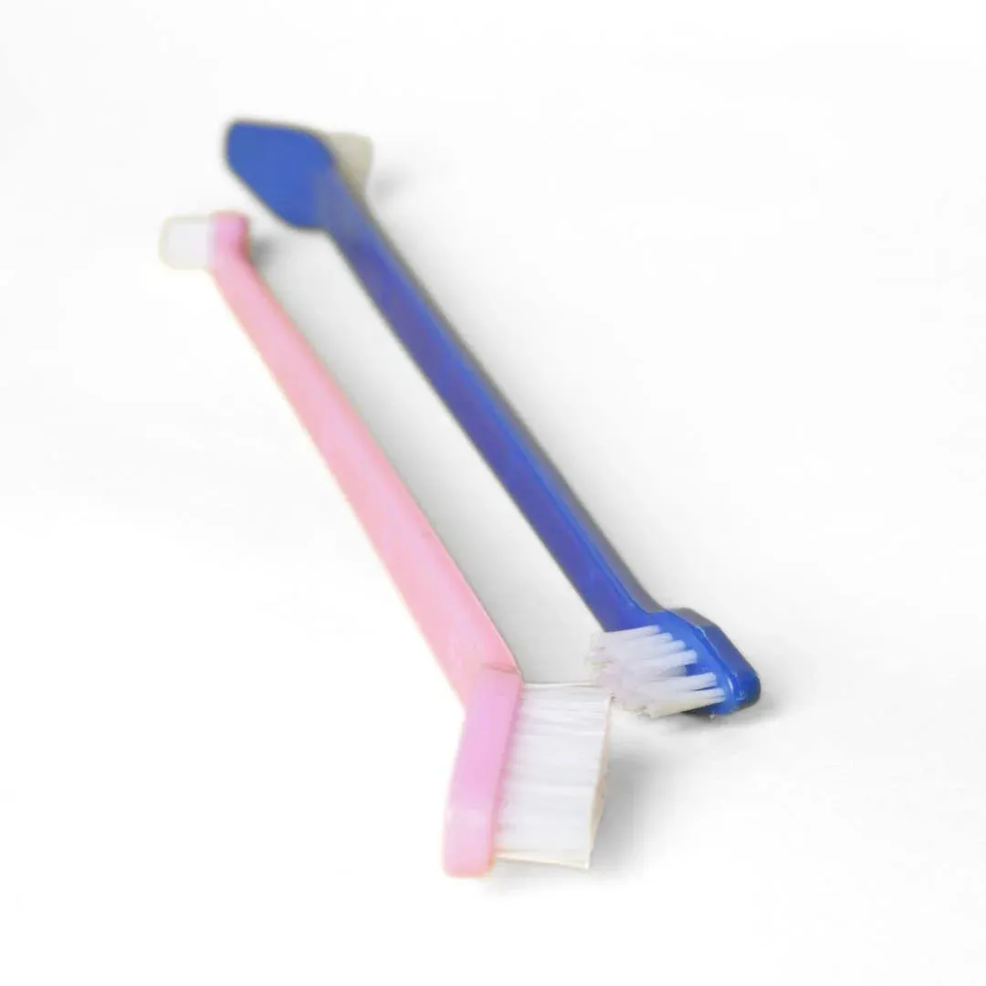 Dog Toothbrush Extra Large & Long Double Sided for Small & Large Teeth - Set of 2