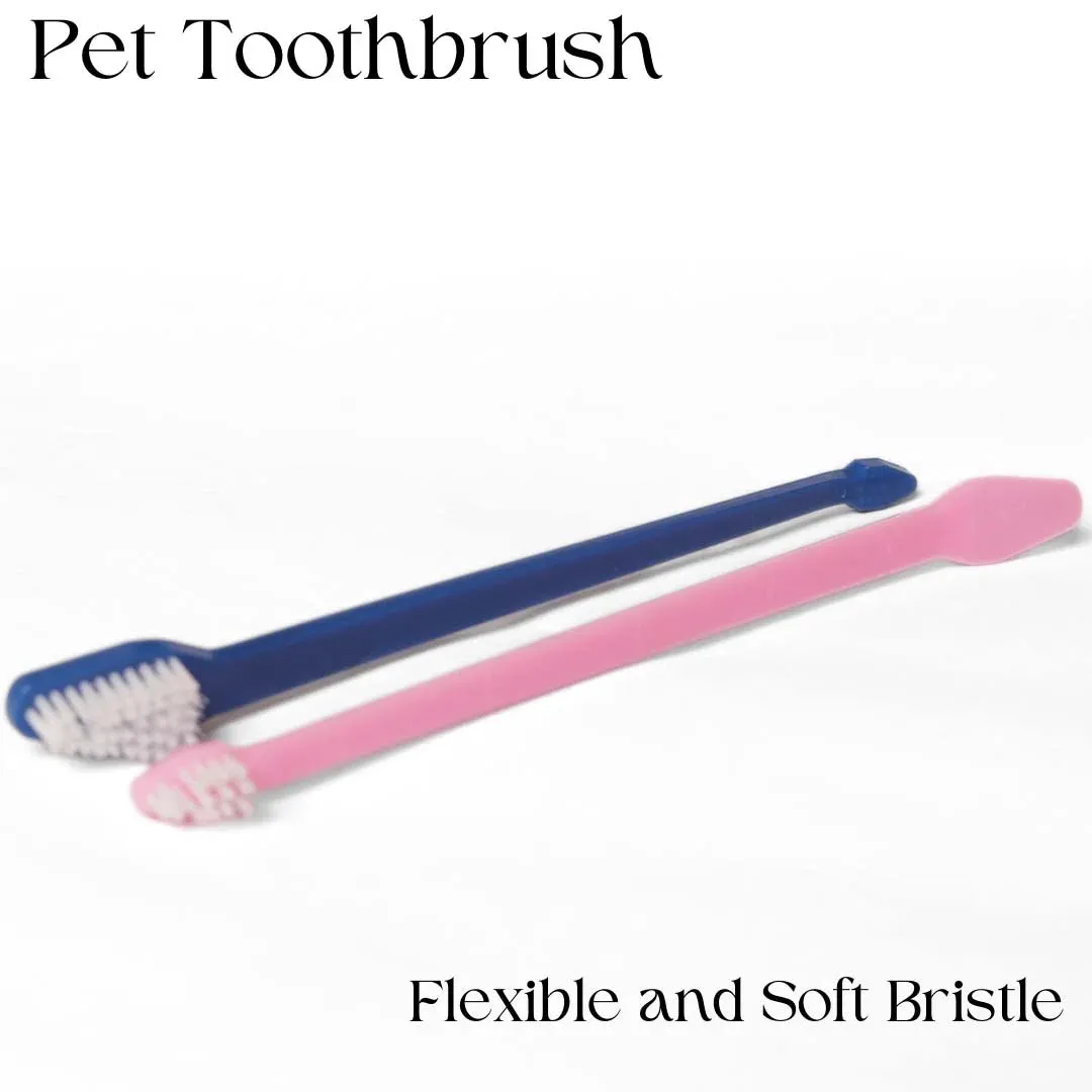 Dog Toothbrush Extra Large & Long Double Sided for Small & Large Teeth - Set of 2