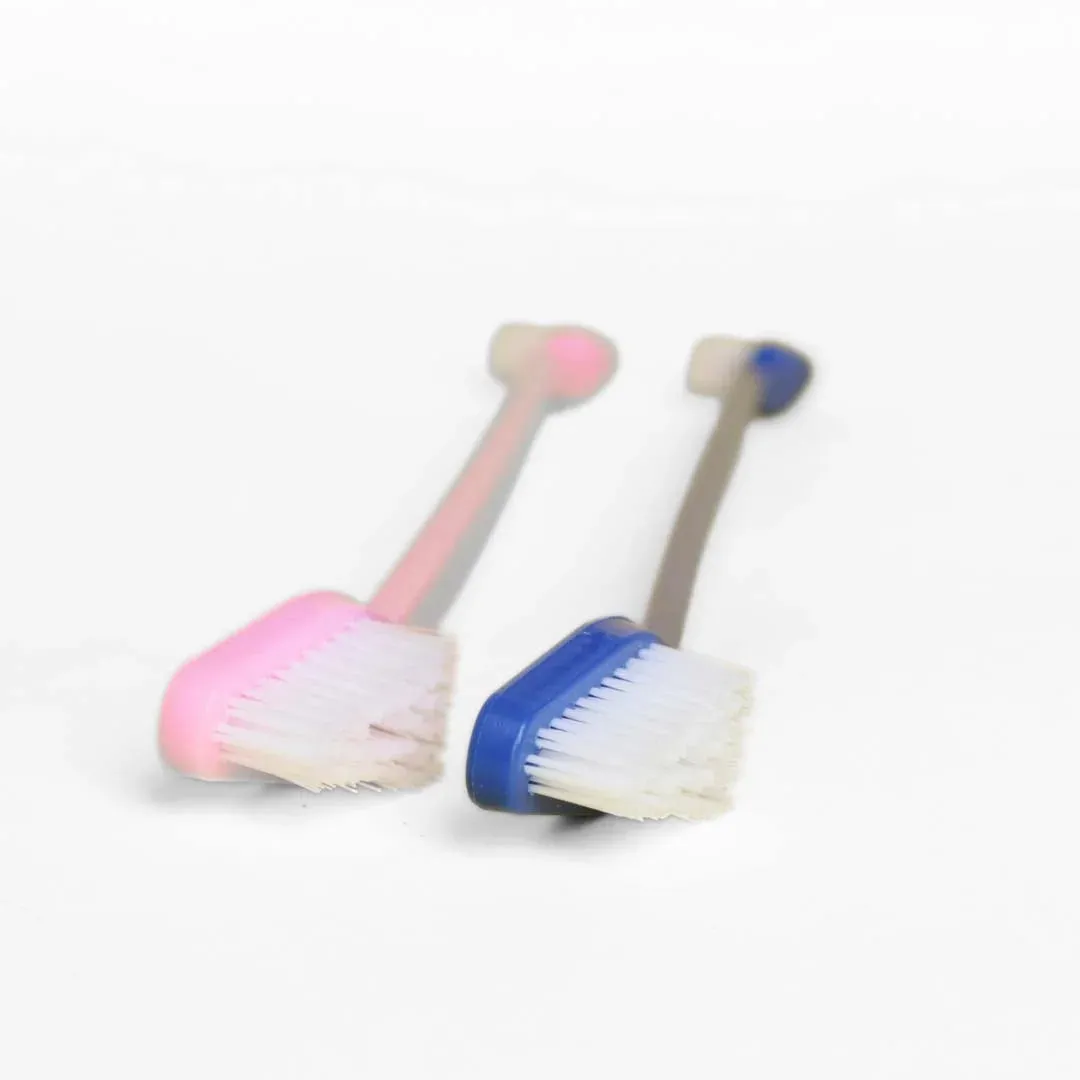 Dog Toothbrush Extra Large & Long Double Sided for Small & Large Teeth - Set of 2