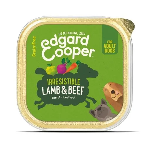 Edgard & Cooper Adult Grain Free Wet Dog Food with Lamb & Beef 11 x 150g