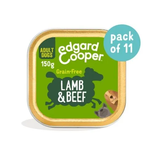 Edgard & Cooper Adult Grain Free Wet Dog Food with Lamb & Beef 11 x 150g
