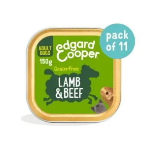 Edgard & Cooper Adult Grain Free Wet Dog Food with Lamb & Beef 11 x 150g