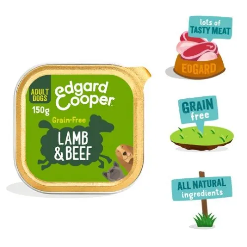 Edgard & Cooper Adult Grain Free Wet Dog Food with Lamb & Beef 11 x 150g