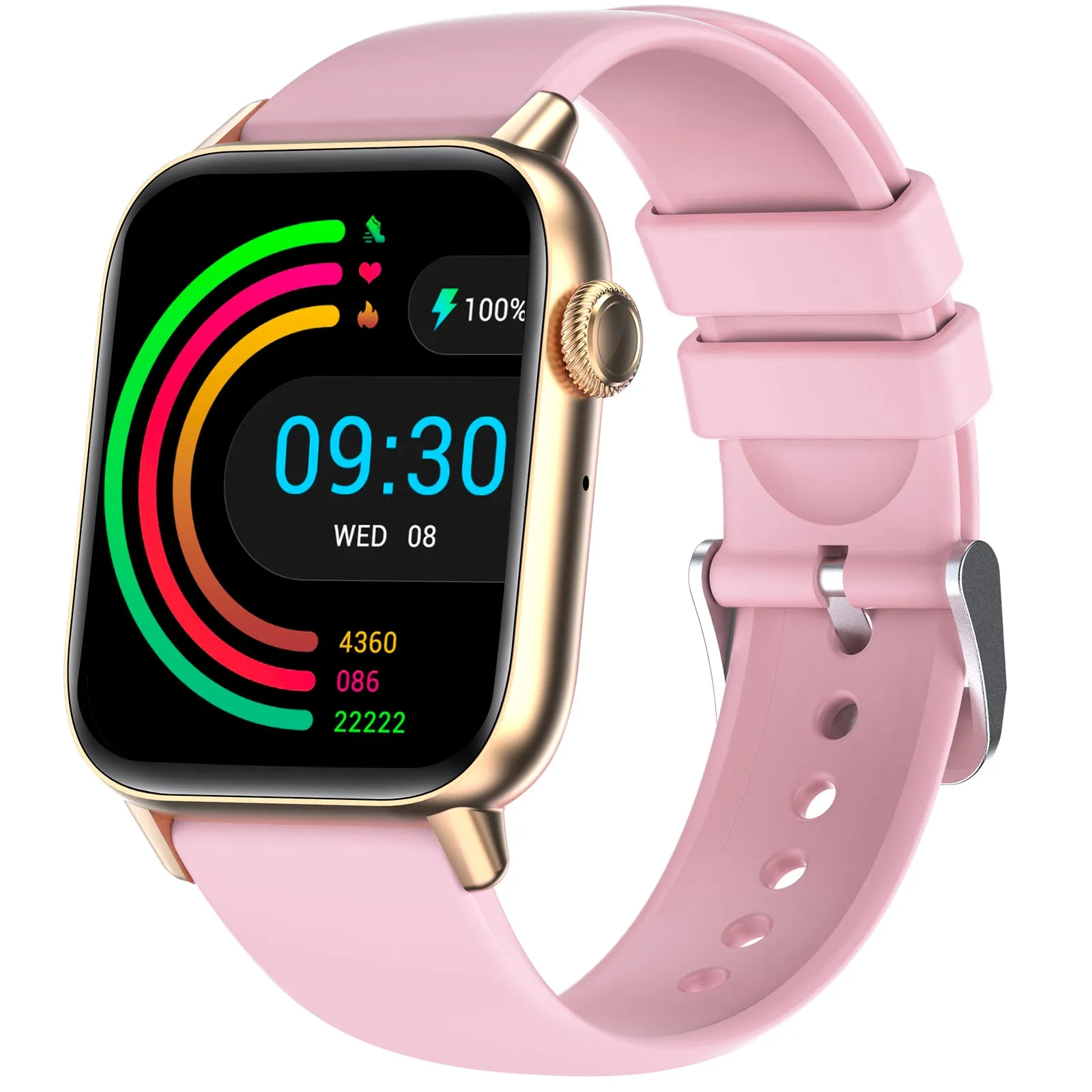 EIGIIS Smart Watch (Make/Answer Call), Fitness Watch with Heart Rate Blood Pressure Sleep Monitor, 1.83" Touch Screen Smartwatch for Women Men, Waterproof Activity Tracker Compatible with iPhone & Android