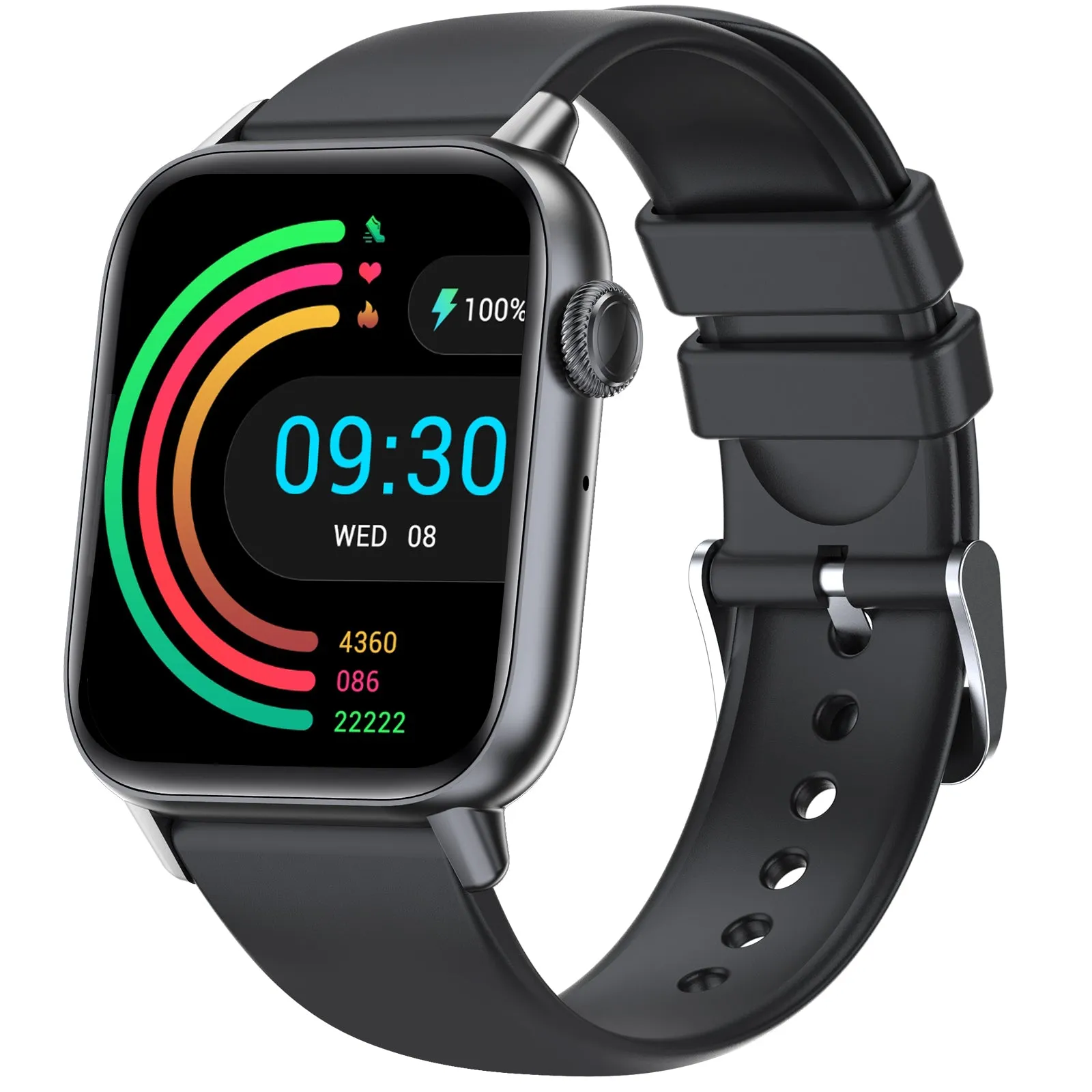 EIGIIS Smart Watch (Make/Answer Call), Fitness Watch with Heart Rate Blood Pressure Sleep Monitor, 1.83" Touch Screen Smartwatch for Women Men, Waterproof Activity Tracker Compatible with iPhone & Android