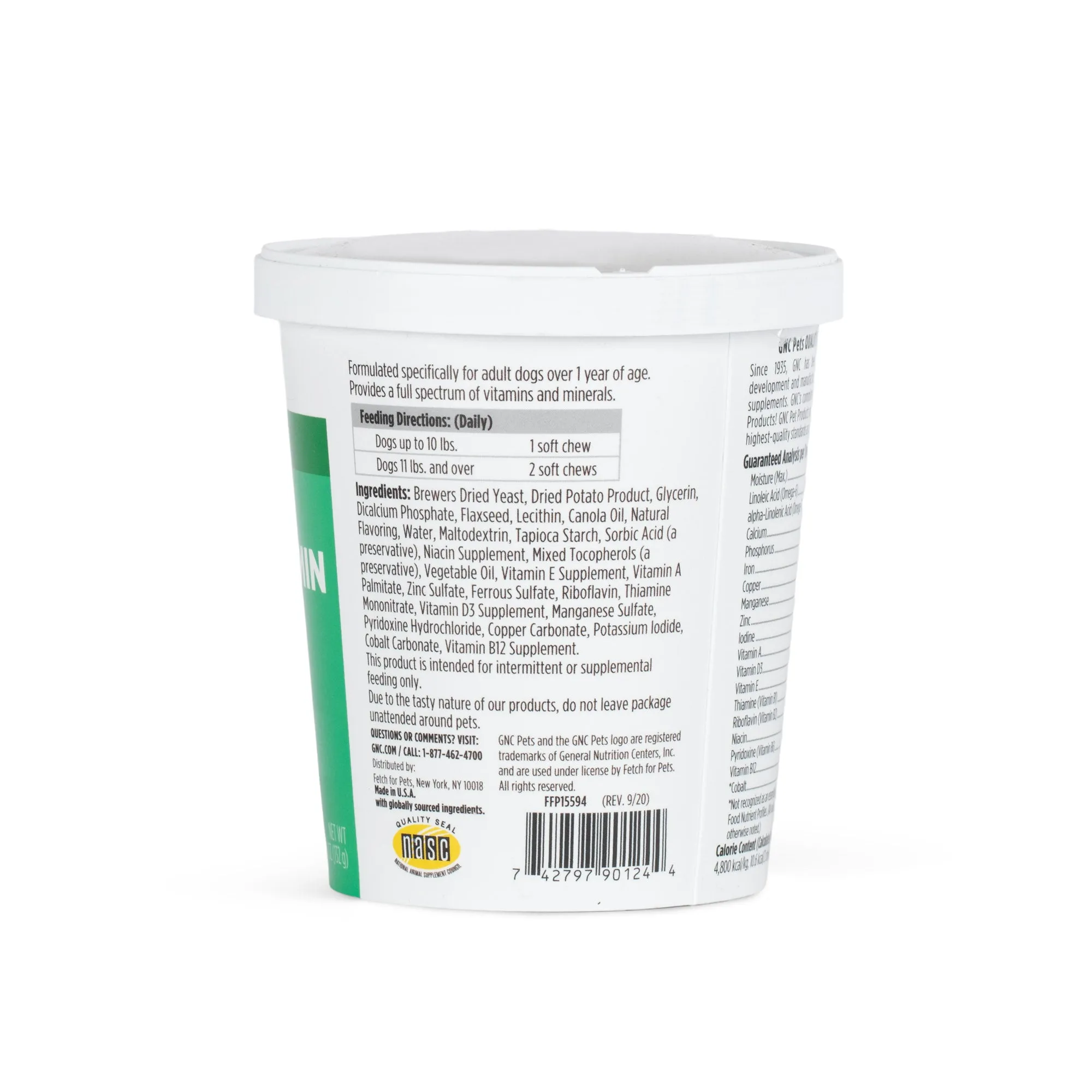 GNC Pets ESSENTIALS, Multivitamin, All Dog, 60-ct 2.2g Soft Chews