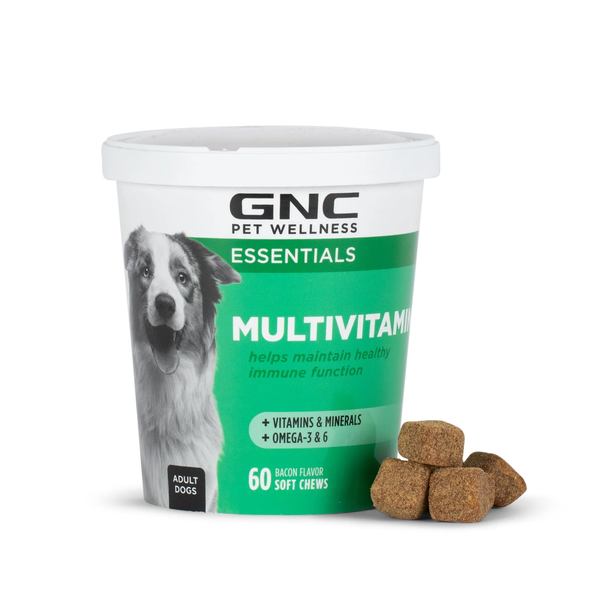 GNC Pets ESSENTIALS, Multivitamin, All Dog, 60-ct 2.2g Soft Chews