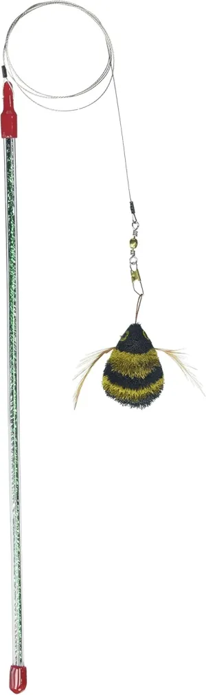 GoCat Cat Catcher Da Bee Cat Toy, Handmade in The USA (1 Bee)