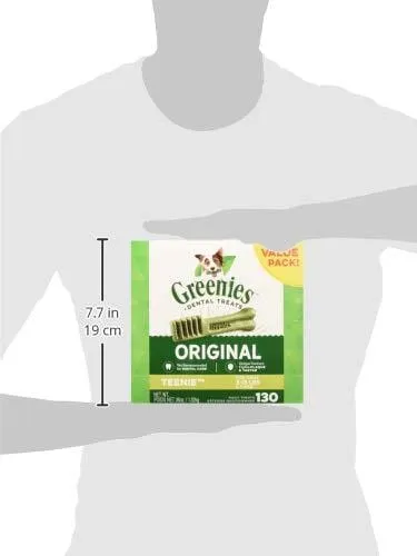 GREENIES Original TEENIE Natural Dental Dog Treats, 36 oz. Pack (130 Treats)
