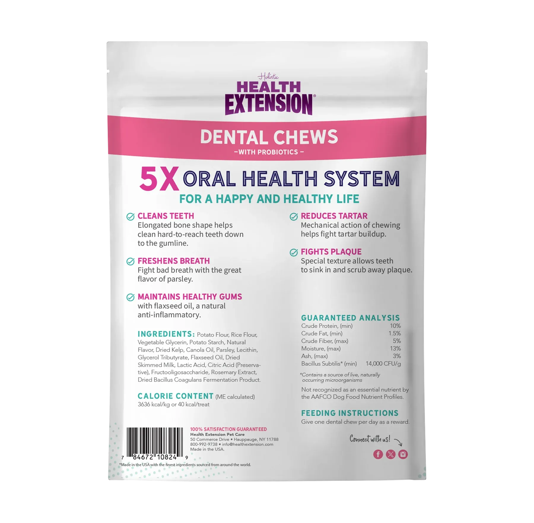 Health Extension Probiotic Dental Chews For Dogs