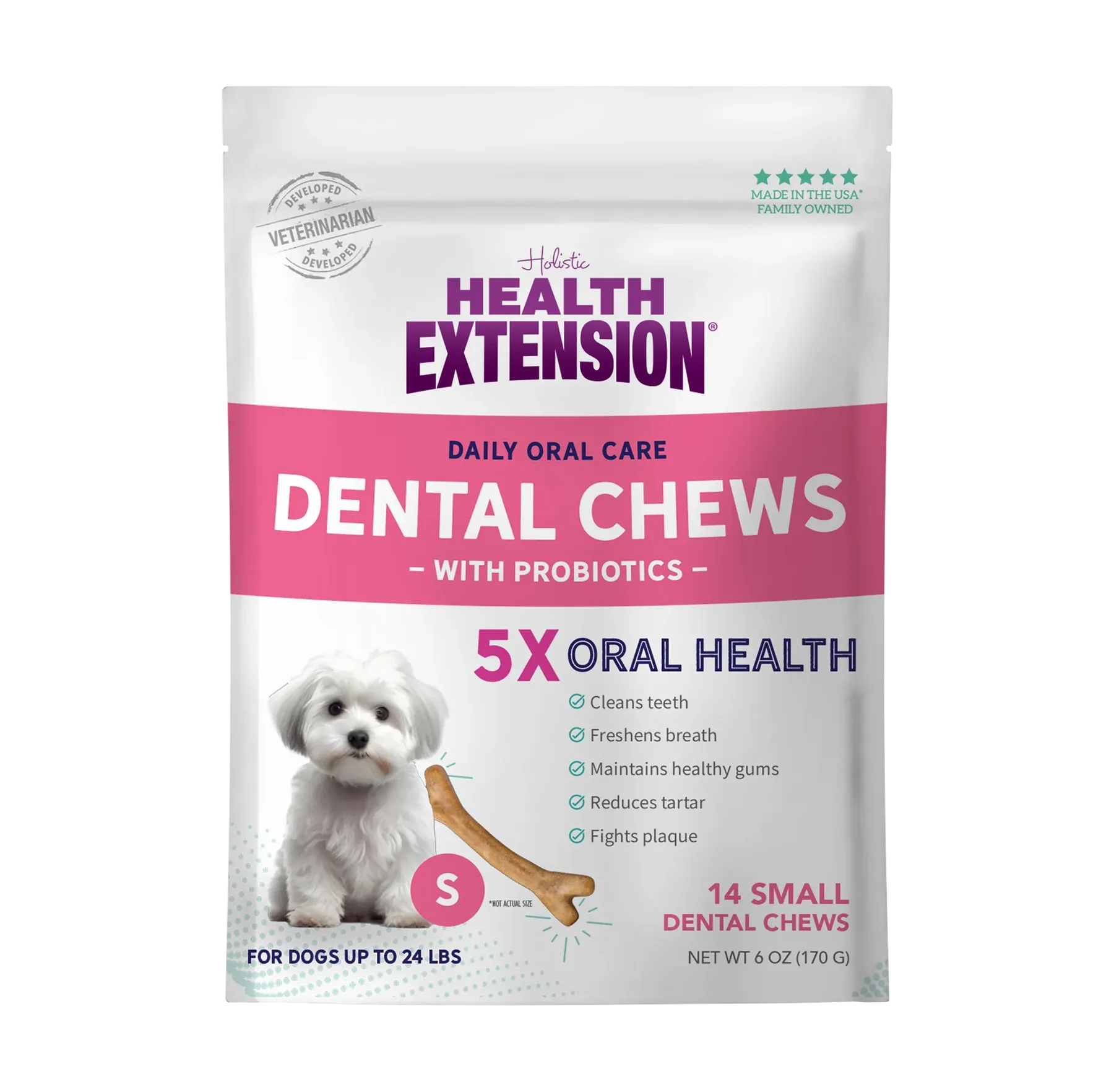 Health Extension Probiotic Dental Chews For Dogs