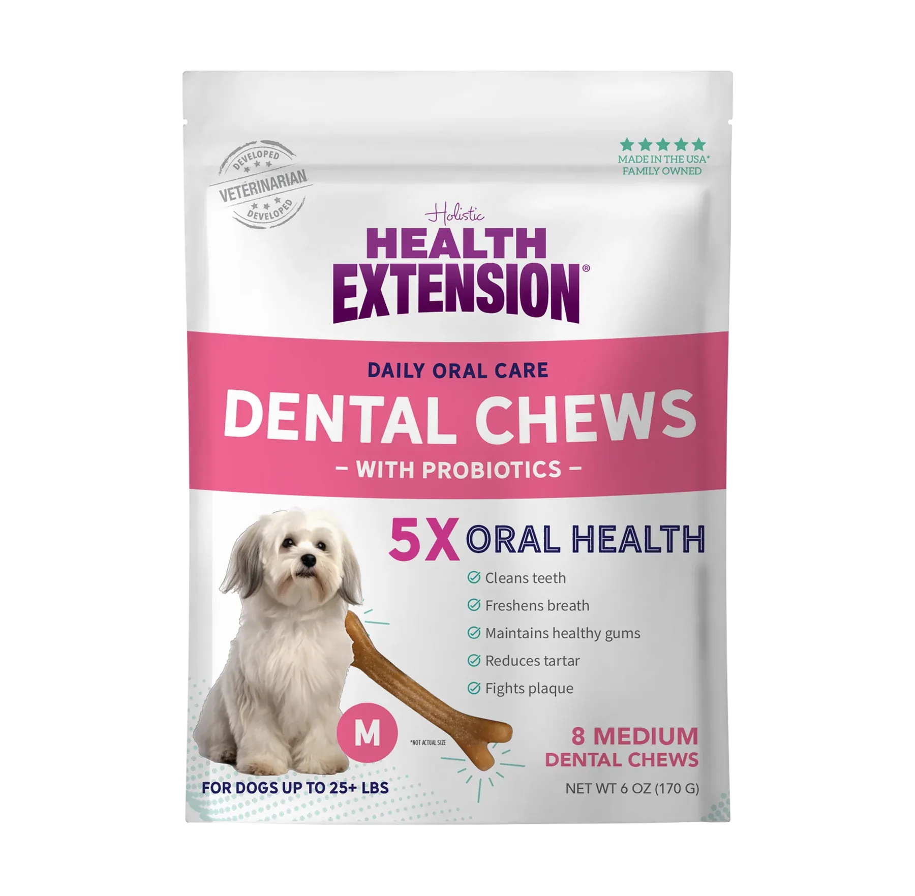 Health Extension Probiotic Dental Chews For Dogs