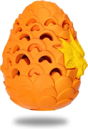 Indestructible Dog Toys for Large Aggressive Chewers - Durable Dragon Egg Dog Toy, Tough Treat Dispensing