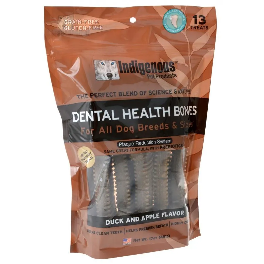 Indigenous Pet Products Duck & Apple Dental Dog Chews - 17 oz (13 ct) Bag