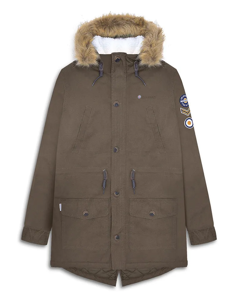 Lambretta Sherpa Lined Parka Khaki - 685