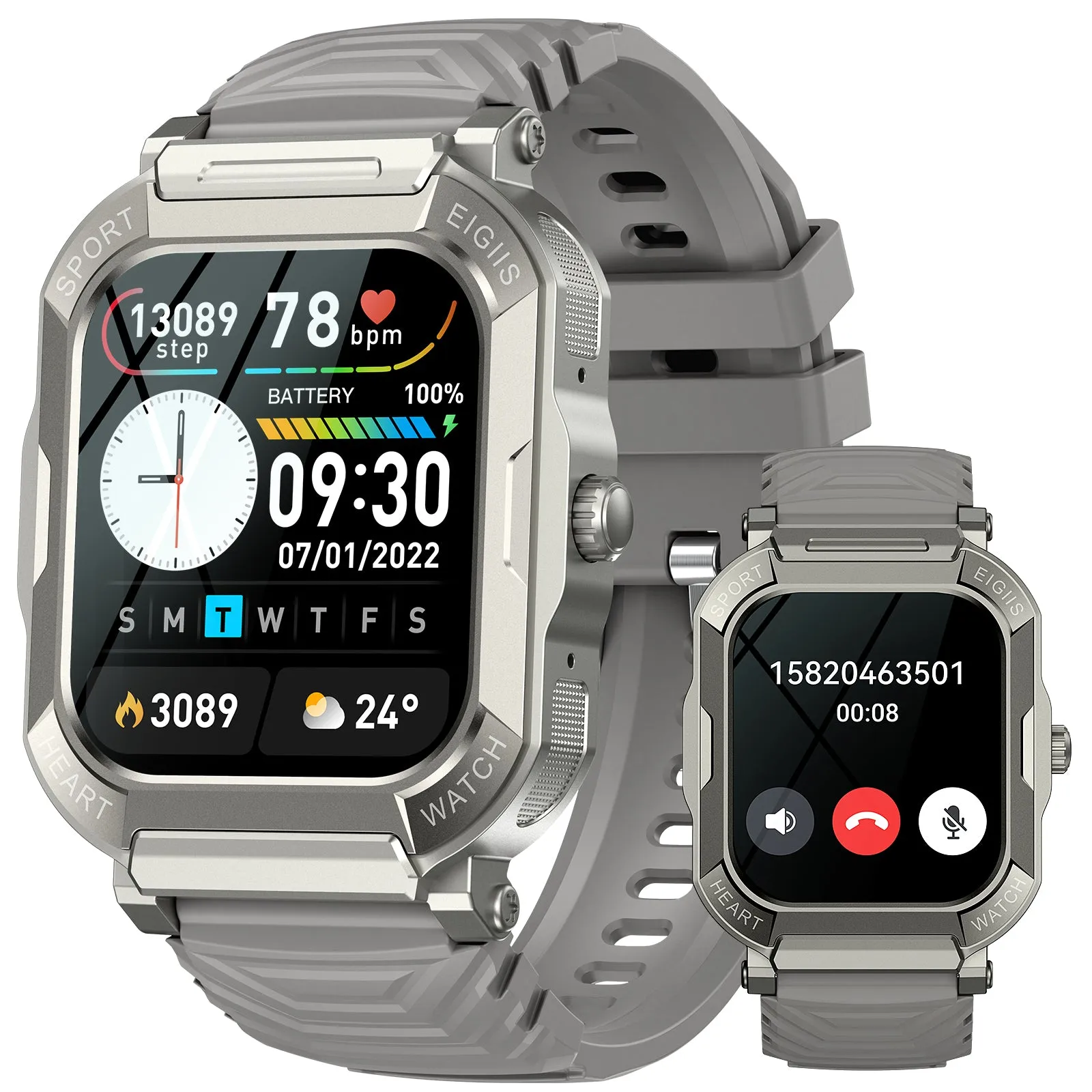 Men Outdoor Sports Smart Watch Bluetooth Call Waterproof