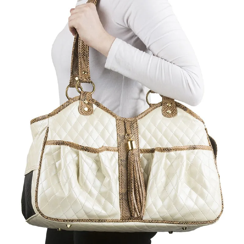 Metro Quilted Pet Carrier: Ivory