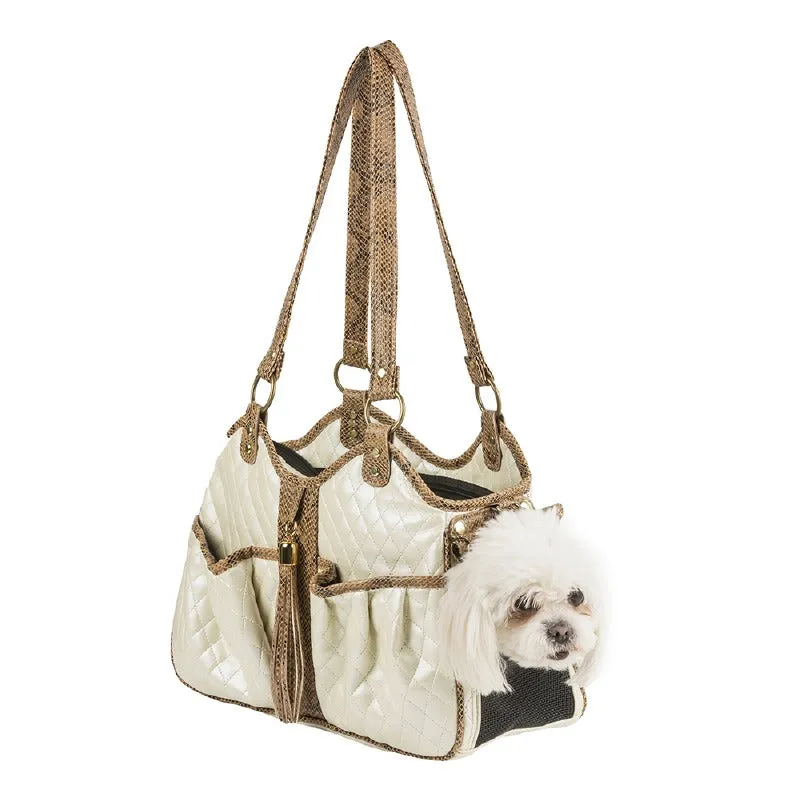 Metro Quilted Pet Carrier: Ivory